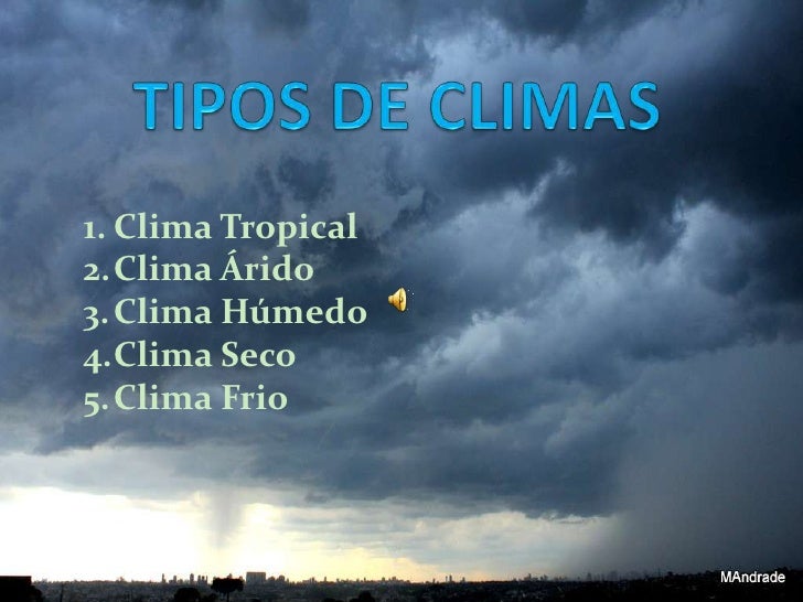 Tipos de climas