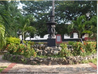 Estatua ubicada en el municipio de purificacion-tolima
 