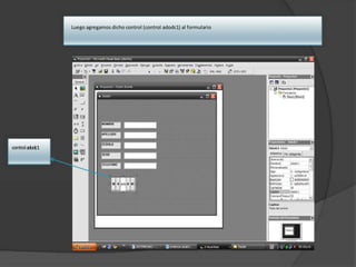 Luego agregamos dicho control (control adodc1) al formulario
controladodc1
 