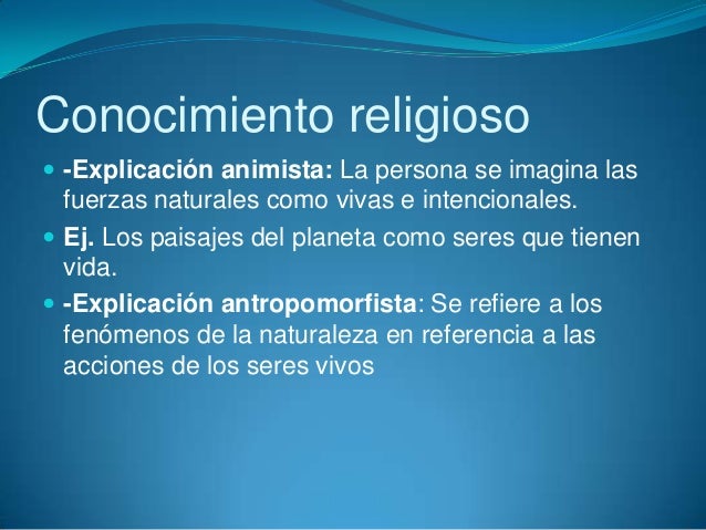 Tipos de conocimientos