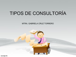 TIPOS DE CONSULTORÍA
MTRA. GABRIELA CRUZ TORRERO
 