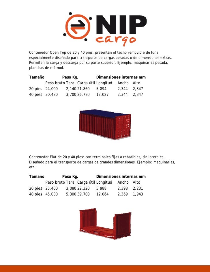 Tipos De Contenedores Disponibles