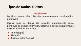 Fundamentos de Programação: Tipos de Dados e Conceitos Básicos em ...