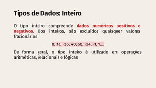 Fundamentos de Programação: Tipos de Dados e Manipulação em Python | PDF