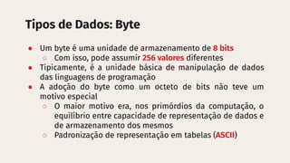 Fundamentos de Programação: Tipos de Dados e Manipulação em Python | PDF