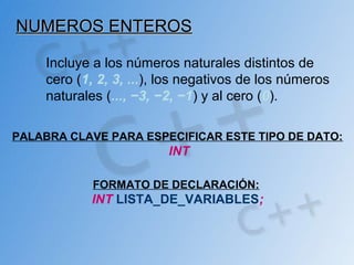 Tipos de Datos en C++ | PPT