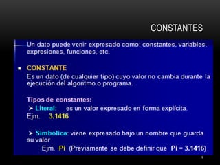 CONSTANTES
9