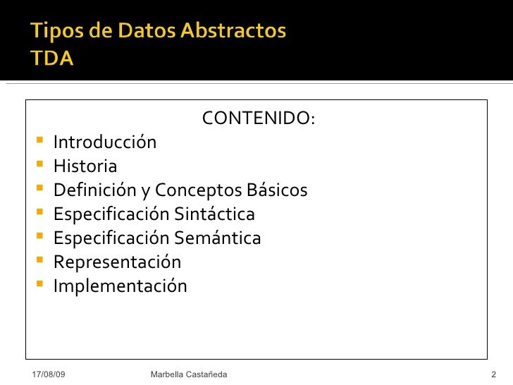 Tipos De Datos Abstractos