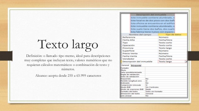 Definicion De Texto Corto En Access es.slideshare.net