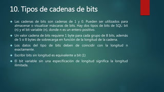 Tipos de datos en postgres | PPTX