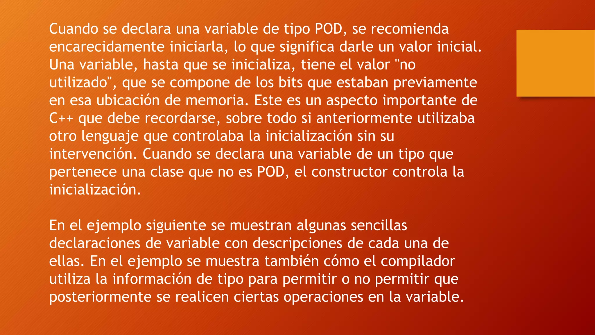 Tipos de datos para C++ | PPTX