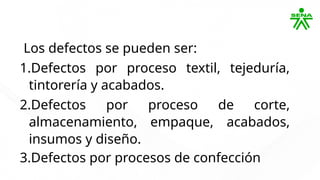TIPOS DE DEFECTOS que pueden presentanse en los procesos para ...