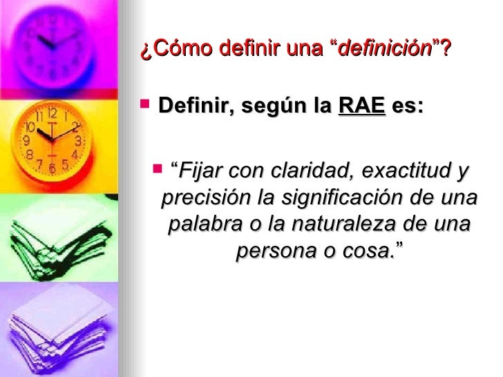 Tipos de definiciones