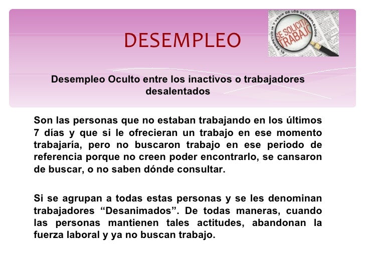 TIPOS DE DESEMPLEO