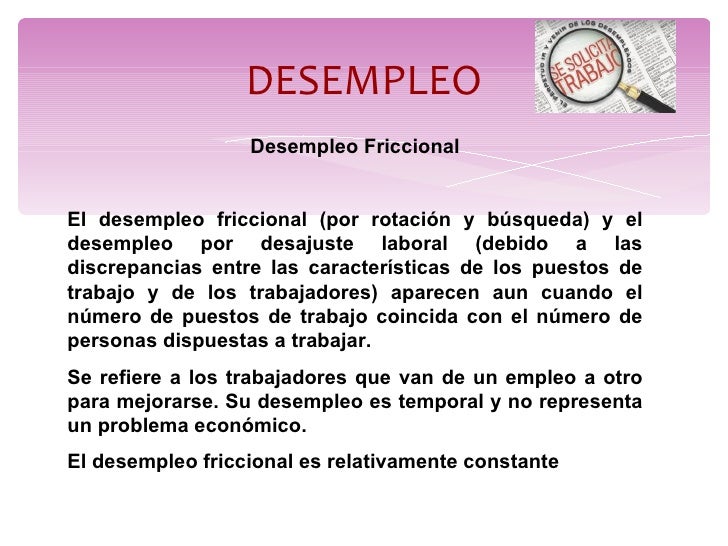TIPOS DE DESEMPLEO