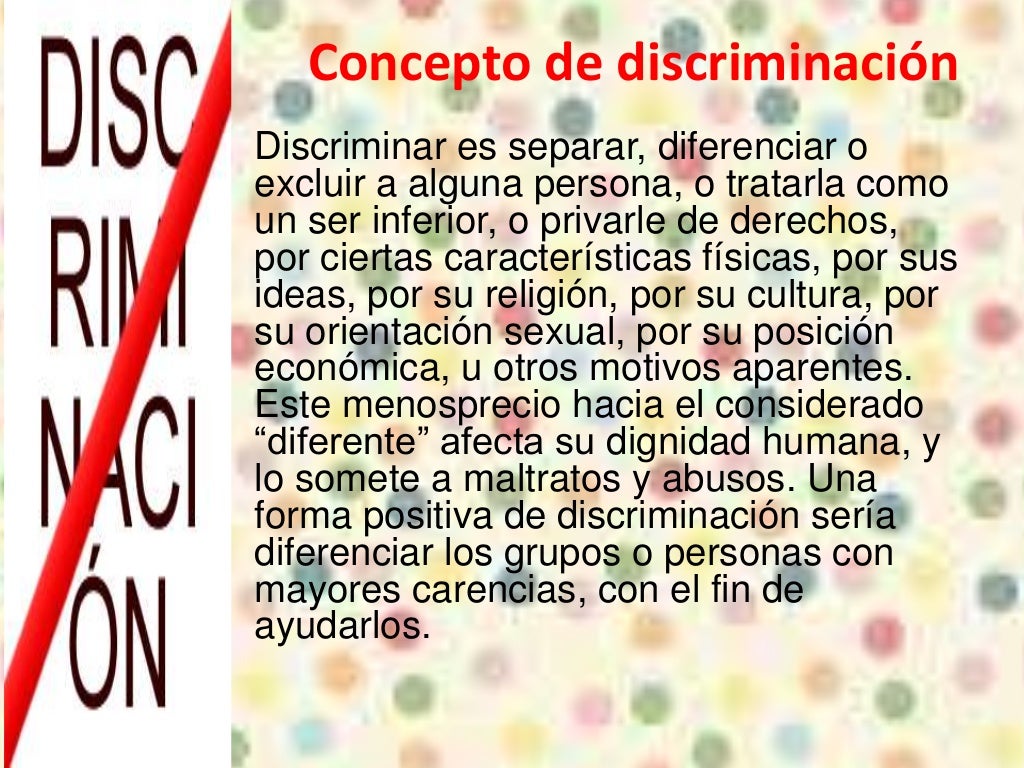 Tipos de discriminacion