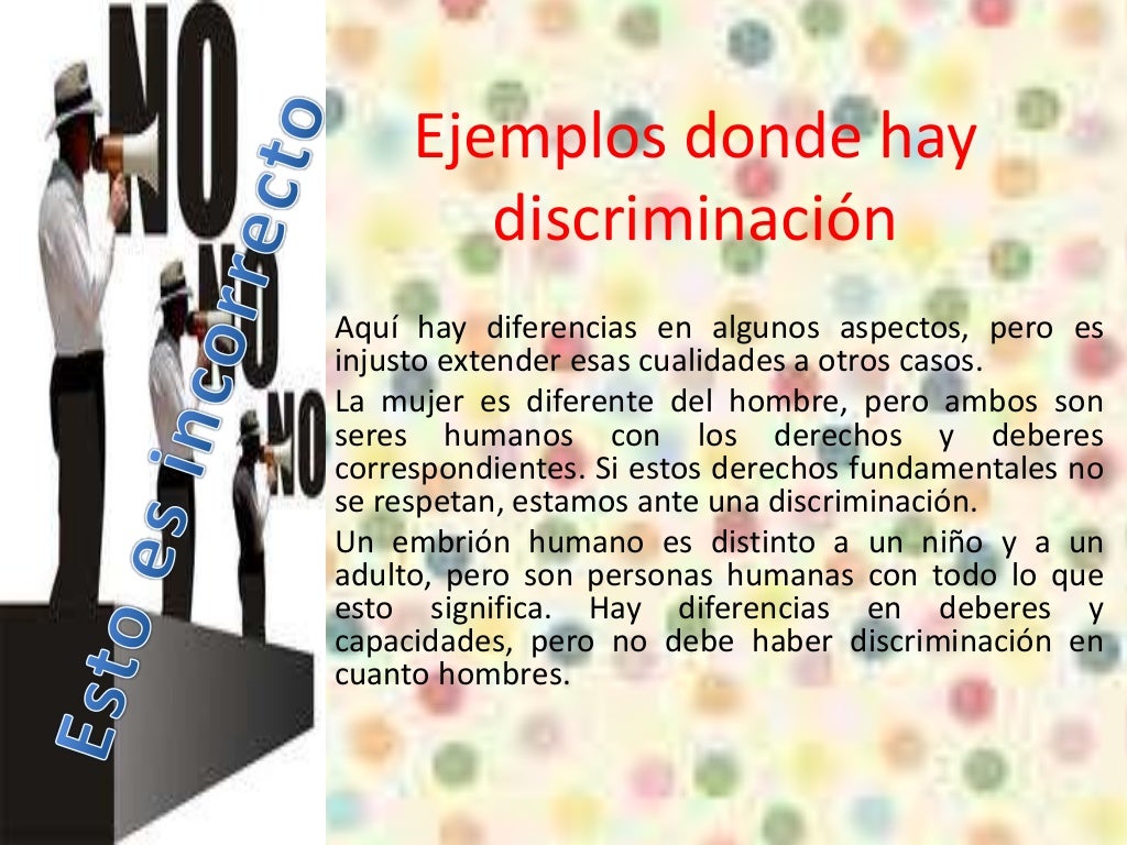Tipos de discriminacion