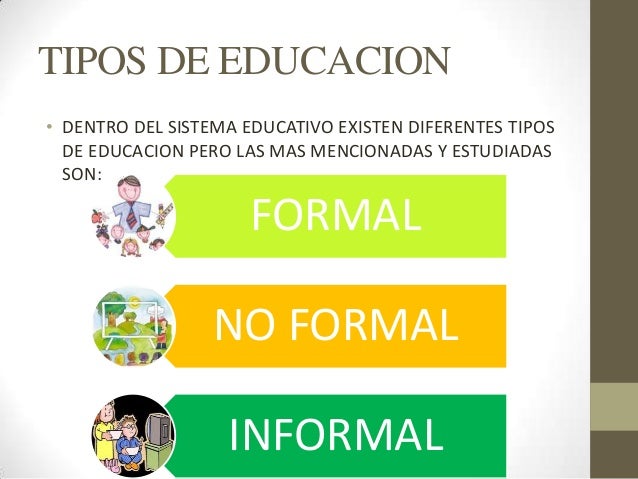 Resultado de imagen para tipos de educacion