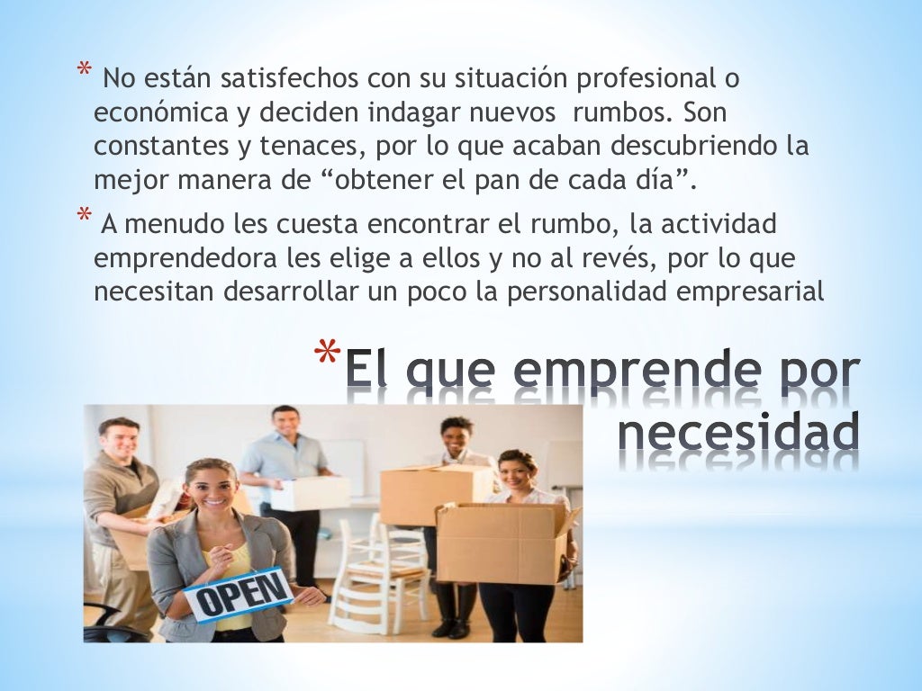 Tipos de emprendedores