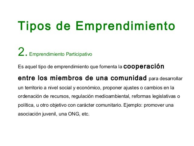 Tipos de emprendimiento social pdf