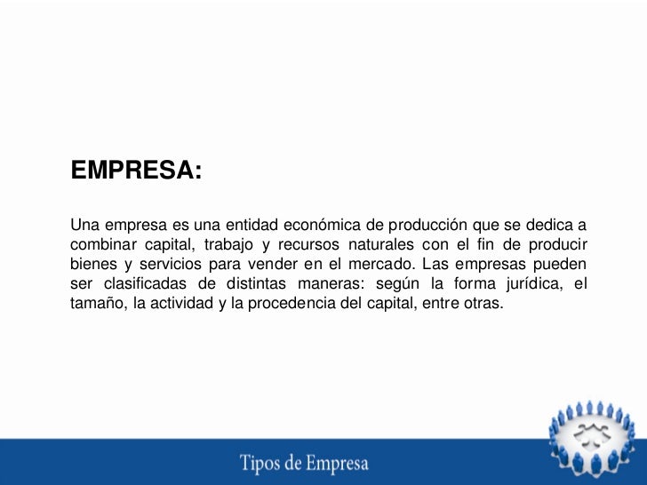 Tipos De Empresa