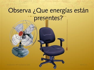 Observa ¿Que energías están
         presentes?




Academica Mª Hortencia Soto   4   16/01/13
 