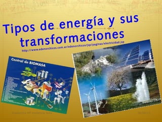 Tipos de energía y sus
transformaciones
http://www.edenorchicos.com.ar/edenorchicos/jsp/paginas/electricidad.jsp
30/08/13Academica Mª Hortencia Soto 1
 