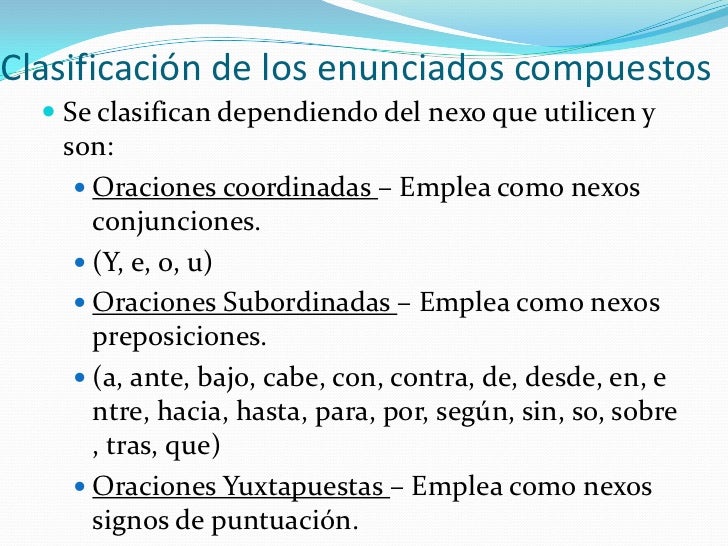 Tipos de enunciados y su clasificación