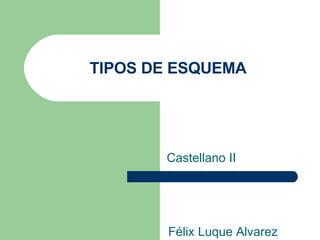 TIPOS DE ESQUEMA Castellano II Félix Luque Alvarez 