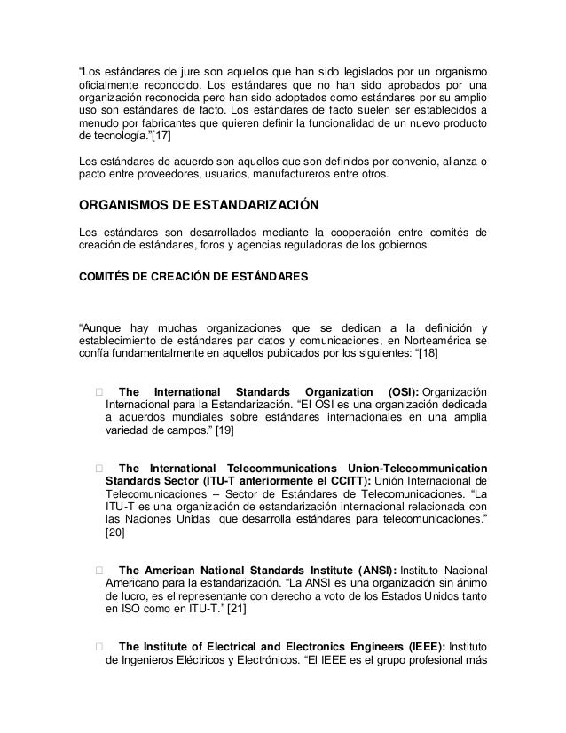 Tipos de estándares (1)