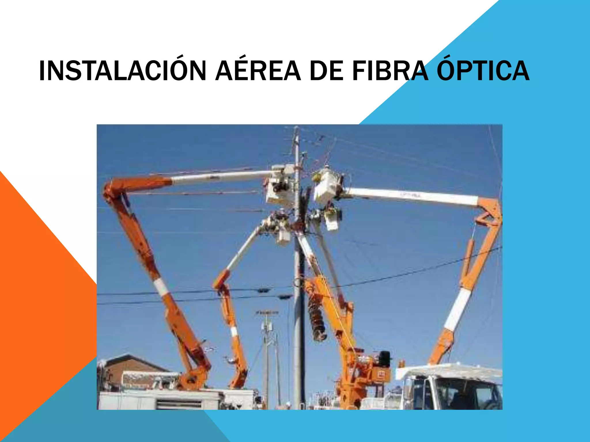 INSTALACIÓN AÉREA DE FIBRA ÓPTICA 
 