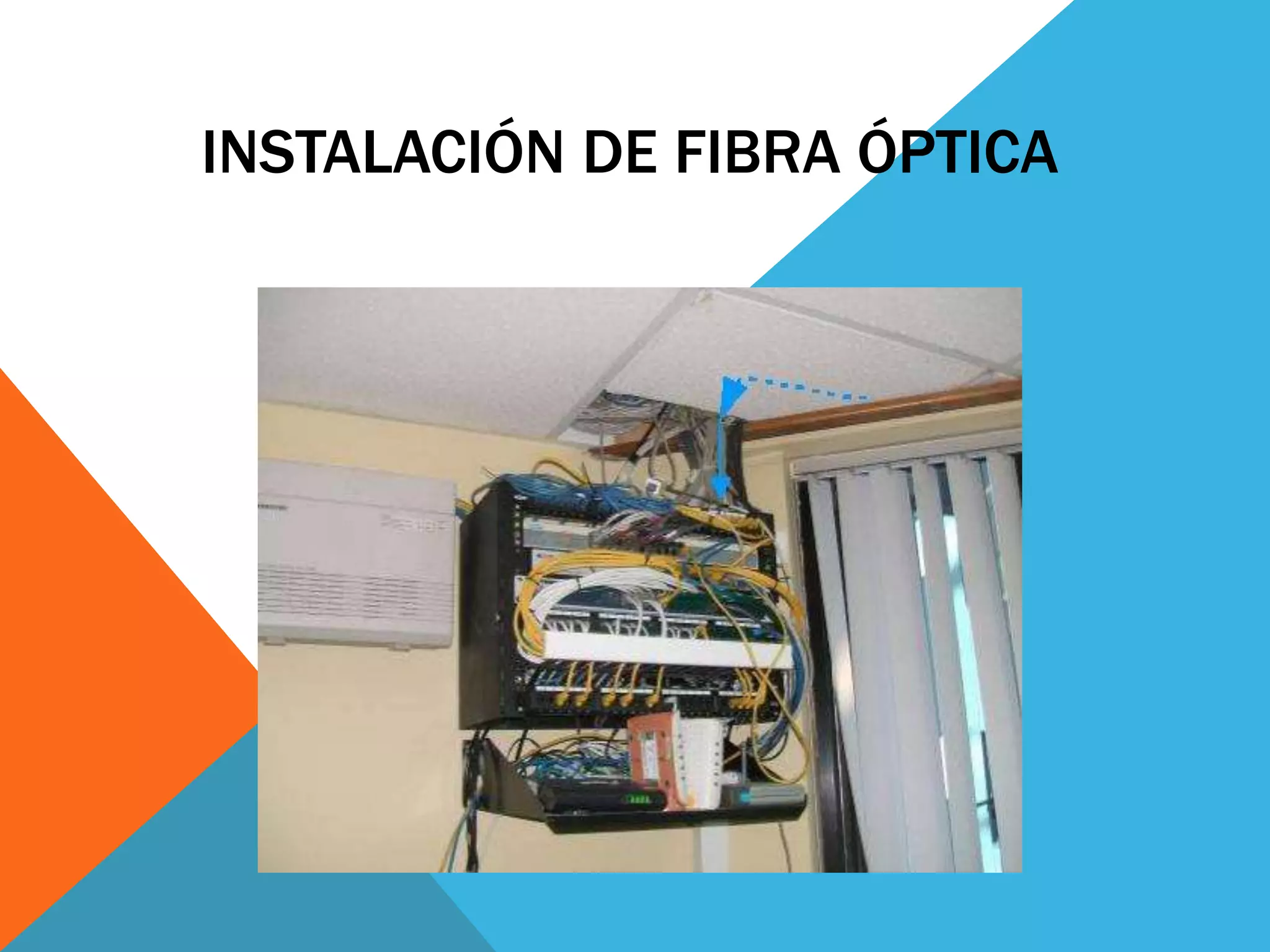 INSTALACIÓN DE FIBRA ÓPTICA 
 