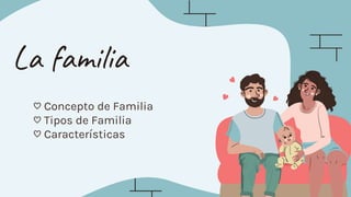 La familia
♡ Concepto de Familia
♡ Tipos de Familia
♡ Características
 