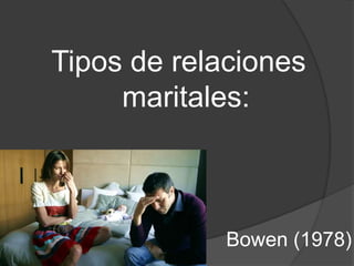 Tipos de relaciones 
maritales: 
Bowen (1978) 
 