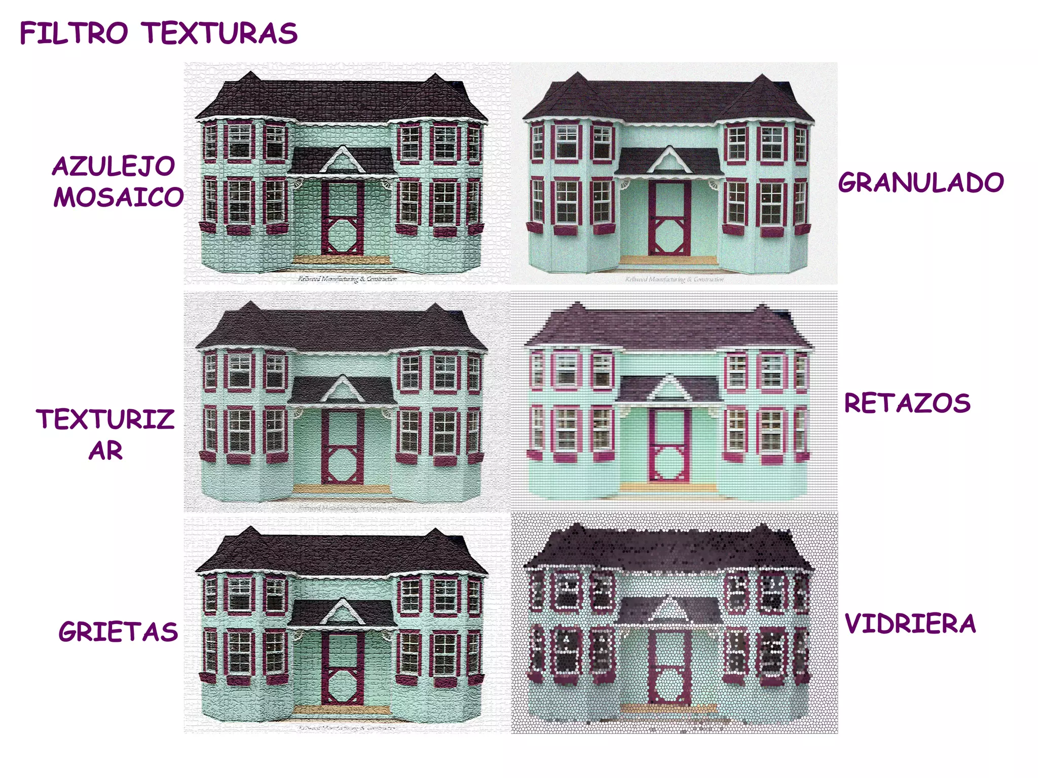 AZULEJO MOSAICO FILTRO TEXTURAS GRANULADO GRIETAS VIDRIERA TEXTURIZAR RETAZOS