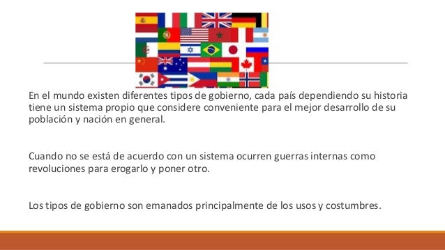 Tipos de gobierno