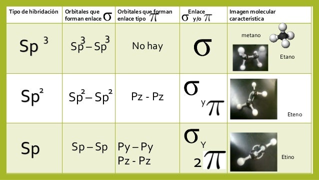 Tipos de hibridación