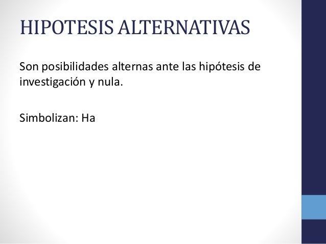 Tipos de hipotesis