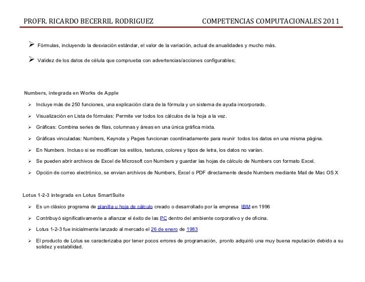 Tipos De Hojas De Calculo En El Mercado