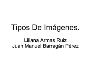 Tipos De Imágenes. Liliana Armas Ruiz Juan Manuel Barragán Pérez 