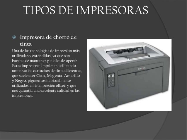 Tipos de impresoras