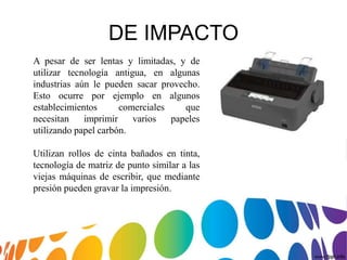 Tipos de impresoras