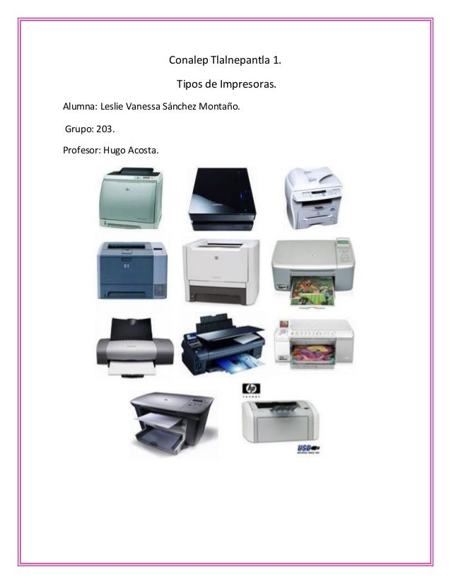 Tipos de impresoras leslie