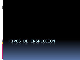 Tipos de inspeccion 