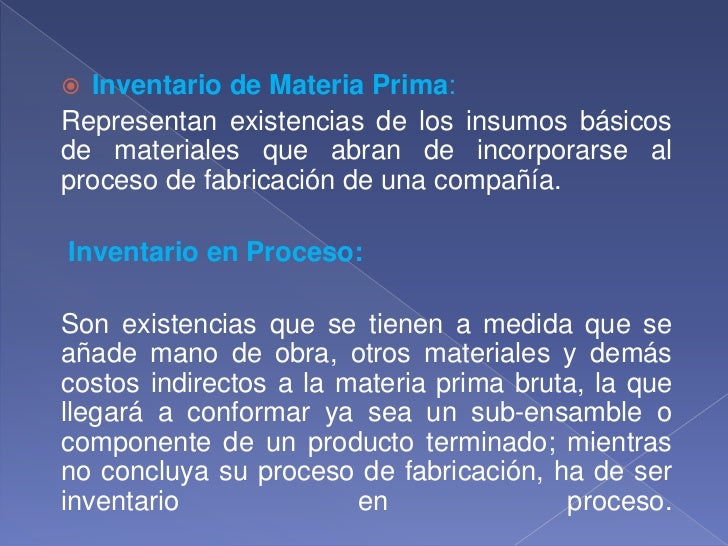 Tipos de inventario