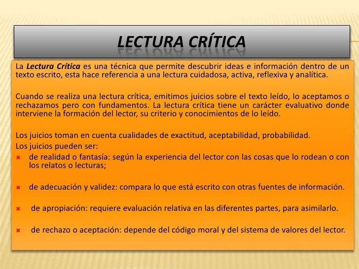 Tipos de lectura