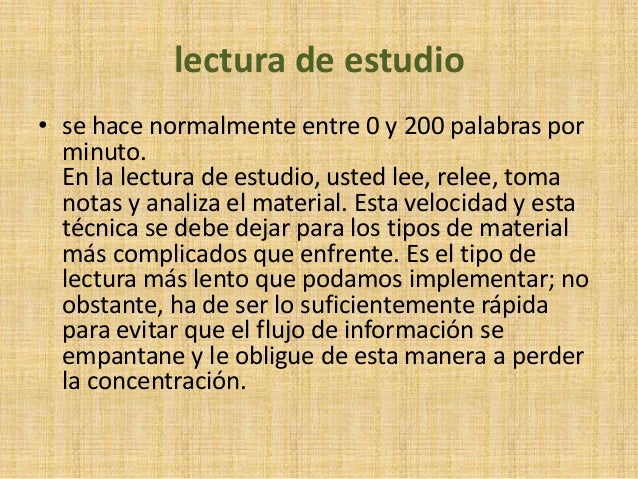 Tipos de lectura