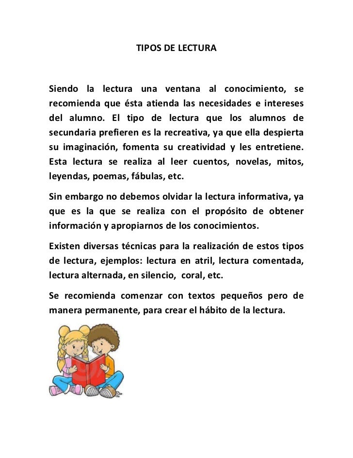 Tipos de lectura