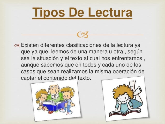 Tipos de lectura Alex Sanchez