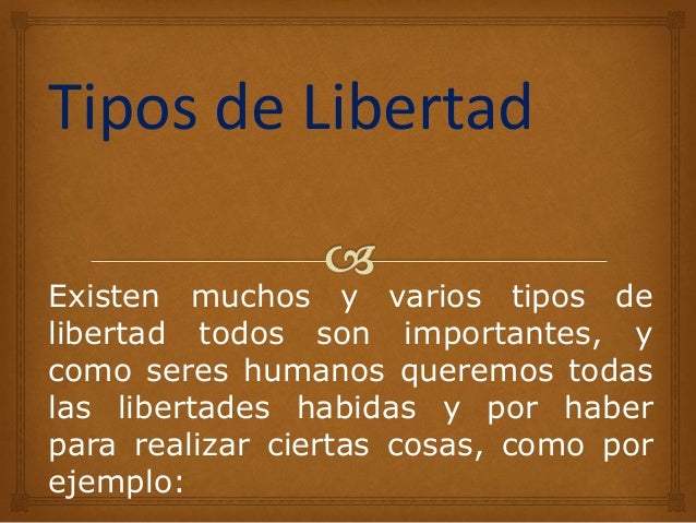 Tipos de libertad